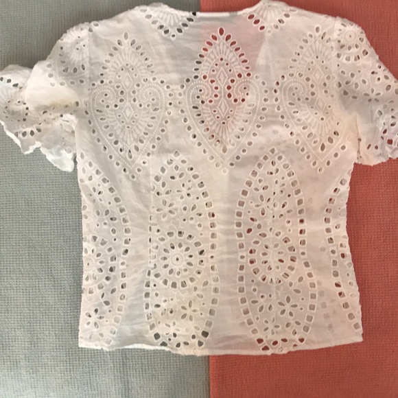 Zara Eyelet top sz S - Picture 3 of 3